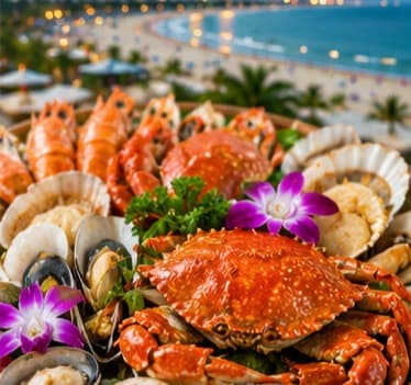 Beachfront seafood