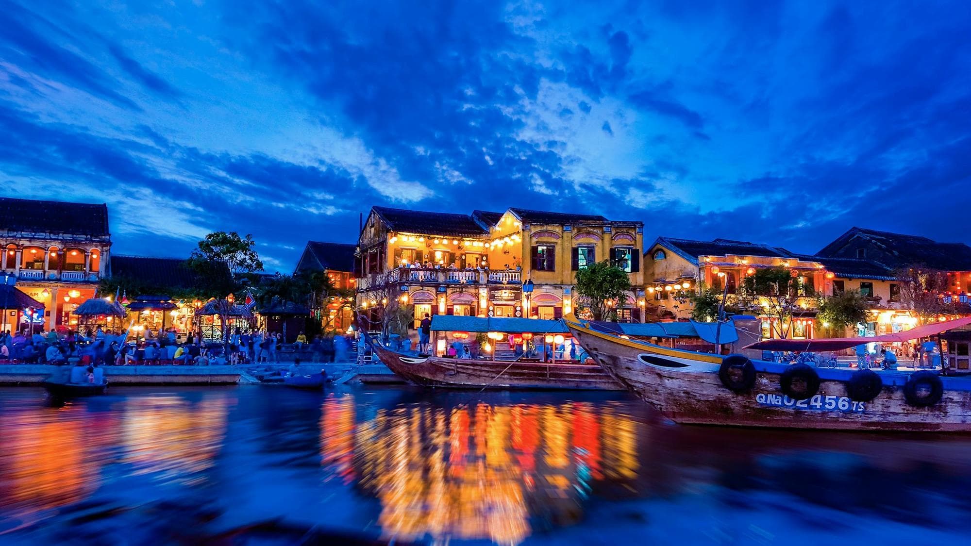 Boats on the Hoi An river